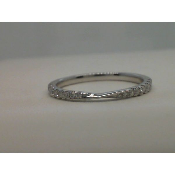 14Kt. White Gold 14=1/6Ctdw Natural Round Diamond Band With Slight 