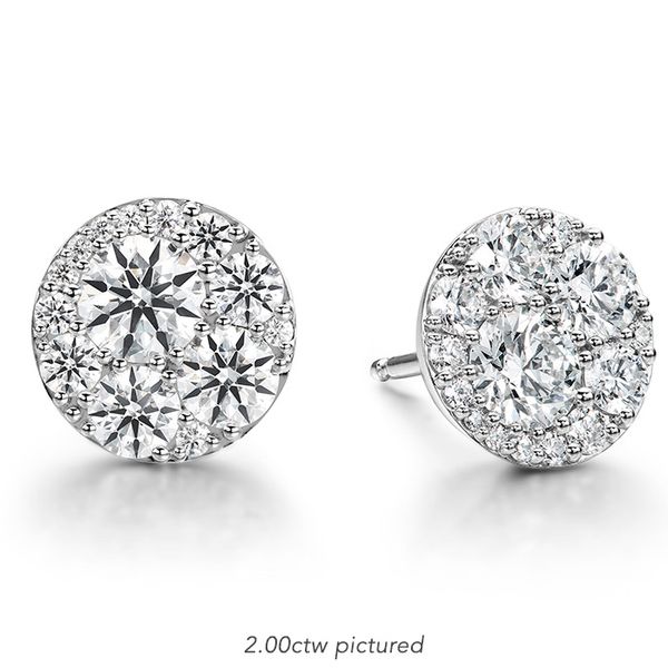 18KT. WHITE GOLD 0.32-0.36CTDW TESSA DIAMOND CIRCLE EARRINGS BY HEARTS ON FIRE Sanders Diamond Jewelers Pasadena, MD