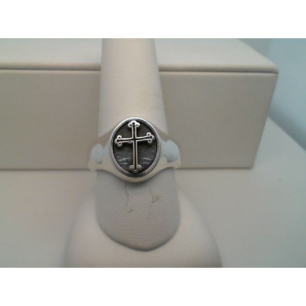 Sterling Silver Traditional Cross Motif Ring Size 10 Sanders Diamond Jewelers Pasadena, MD