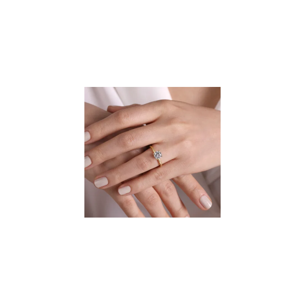 GABRIEL & CO 14KY ER S2201359 SZ. 7 / SEMI-MOUNT ONLY Image 4 Sather Jewelry Spooner, WI