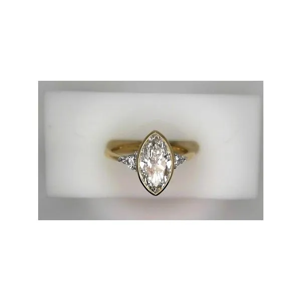 14K Yellow Gold Lab Diamond Ring with Marquise Diamond Sather's Leading Jewelers Fort Collins, CO