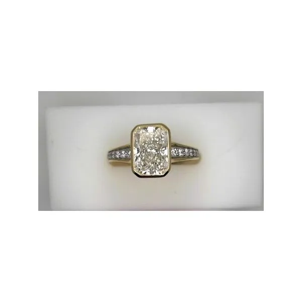 14K Yellow Gold Lab Diamond Ring with Radiant Diamond Sather's Leading Jewelers Fort Collins, CO