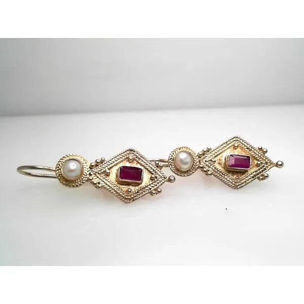 Ruby and Pearl Earrings Sather's Leading Jewelers Fort Collins, CO