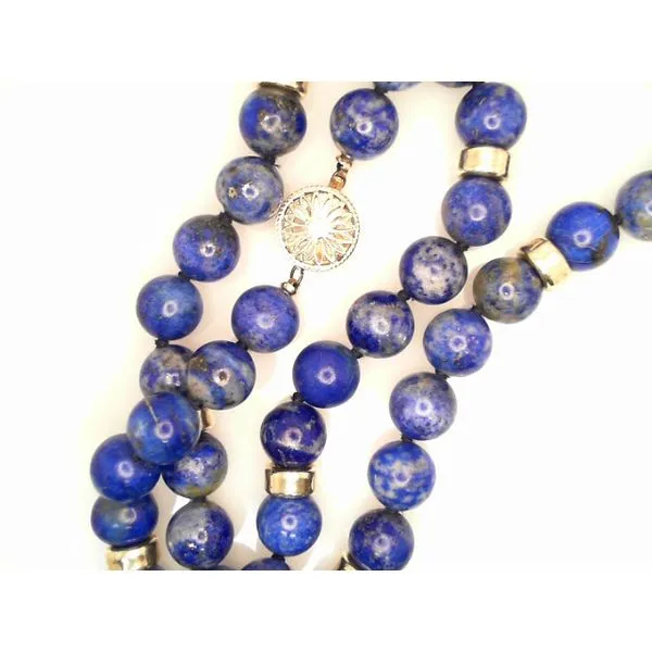 14Kt Yellow Lapis Bead Strand Bracelet Sather's Leading Jewelers Fort Collins, CO