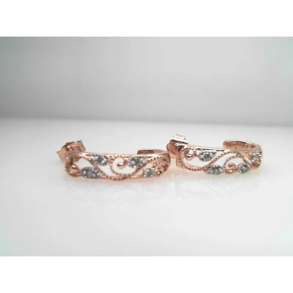 10Kt Rose Gold Diamond Earrings Sather's Leading Jewelers Fort Collins, CO