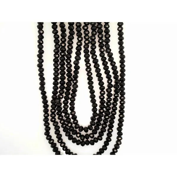 5 Strand Black Crystal Neckpiece Sather's Leading Jewelers Fort Collins, CO