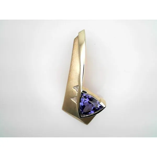 18Kt Yellow Tanzanite and Diamond Slide Sather's Leading Jewelers Fort Collins, CO