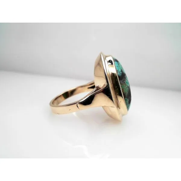 14kt Yellow Gold Turquoise Ring Image 2 Sather's Leading Jewelers Fort Collins, CO