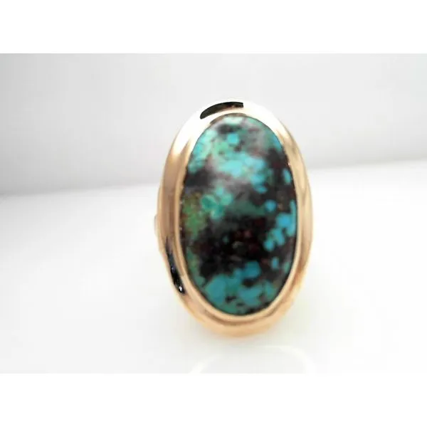 14kt Yellow Gold Turquoise Ring Sather's Leading Jewelers Fort Collins, CO