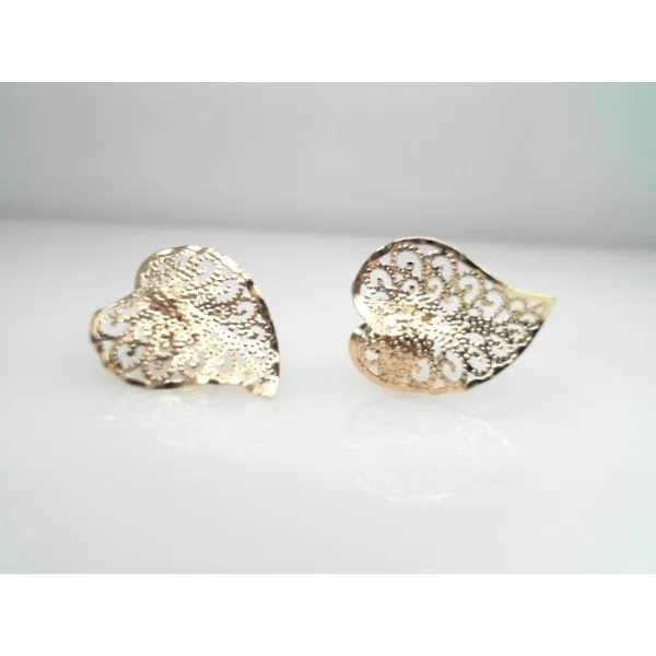 14Kt Yellow Gold Heart Earrings Sather's Leading Jewelers Fort Collins, CO