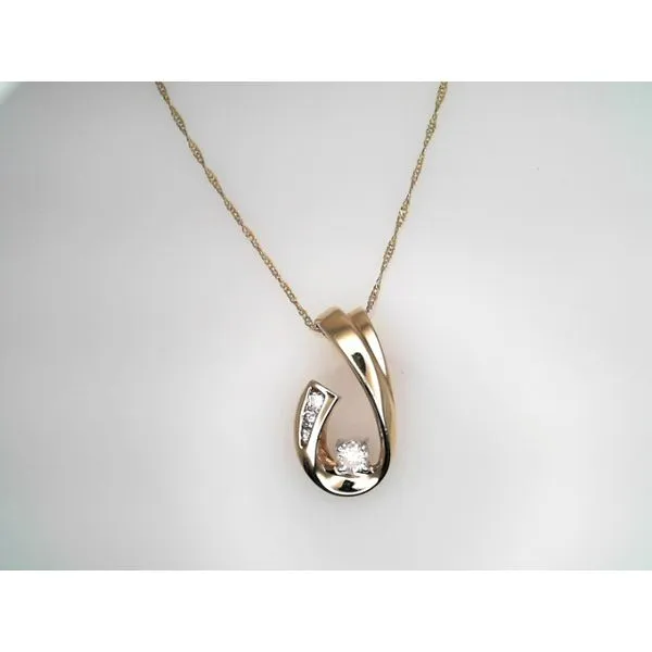 14Kt Diamond Freeform Pendant Sather's Leading Jewelers Fort Collins, CO