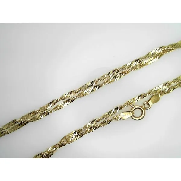 14Kt Yellow Gold Singapore Chain Sather's Leading Jewelers Fort Collins, CO