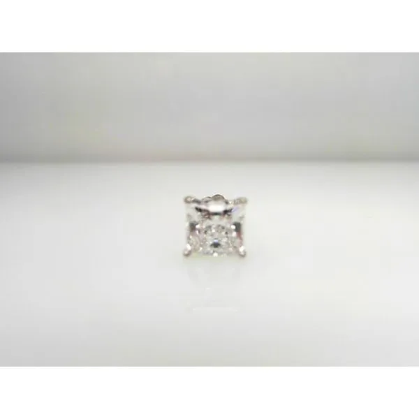 Single Stud Earrings in 14Kt White Gold Image 2 Sather's Leading Jewelers Fort Collins, CO