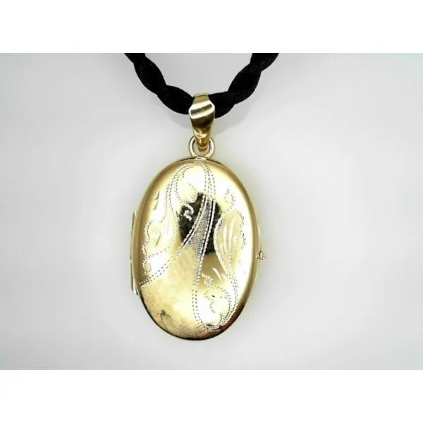 Engraved Locket in 14Kt Yellow Gold Sather's Leading Jewelers Fort Collins, CO