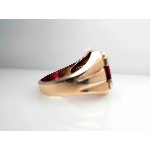 10Kt Yellow Synthetic Ruby Ring Image 2 Sather's Leading Jewelers Fort Collins, CO