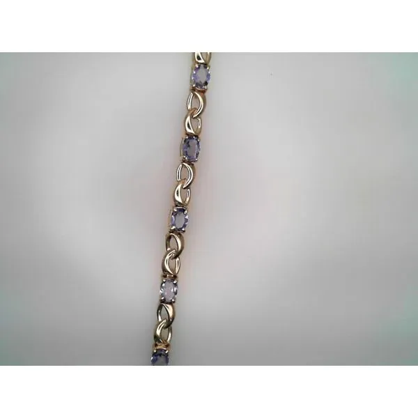 10Kt Yellow Gold Diamond and Tanzanite Bracelet Sather's Leading Jewelers Fort Collins, CO