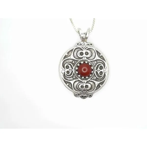 Sterling Silver Carnelian Pendant Sather's Leading Jewelers Fort Collins, CO