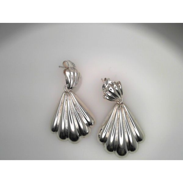 Sterling Silver Ribbed Drop Earrings Sather's Leading Jewelers Fort Collins, CO