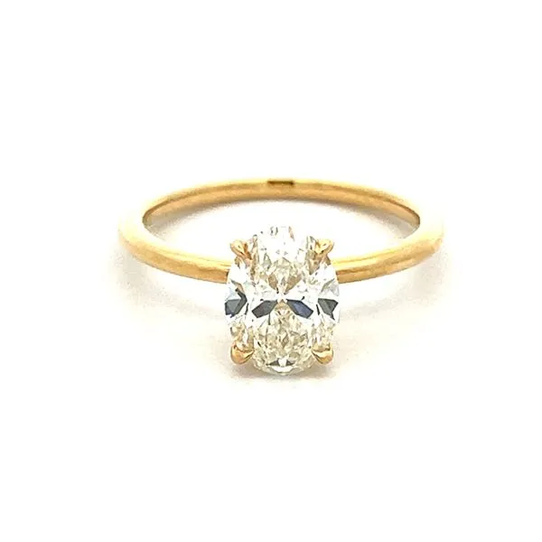 DeBeers 18K Yellow Gold Diamond Engagement Ring