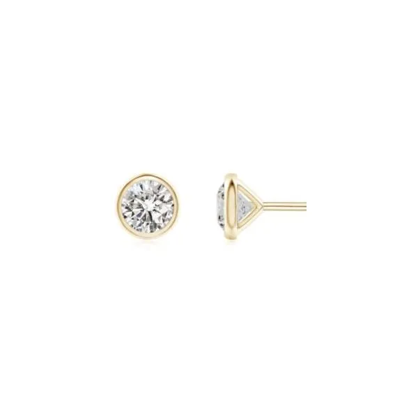 14K Yellow Gold Diamond Stud Earrings similar item image