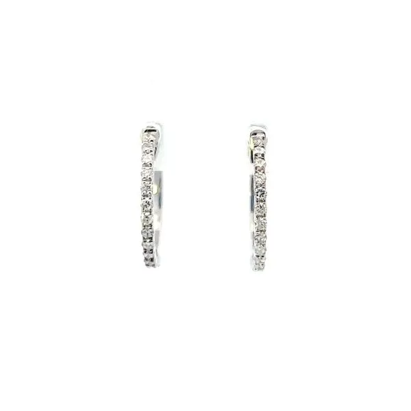 14K White Gold Diamond Hoop Earrings Sausalito Jewelers, Inc Sausalito, CA