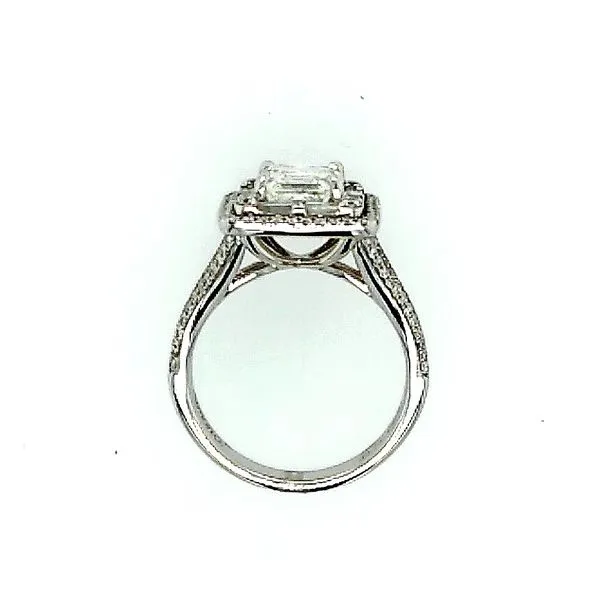 Simon G 18 Karat White Gold Asscher Cut Ring 2.77ctw Image 2 Saxons Fine Jewelers Bend, OR