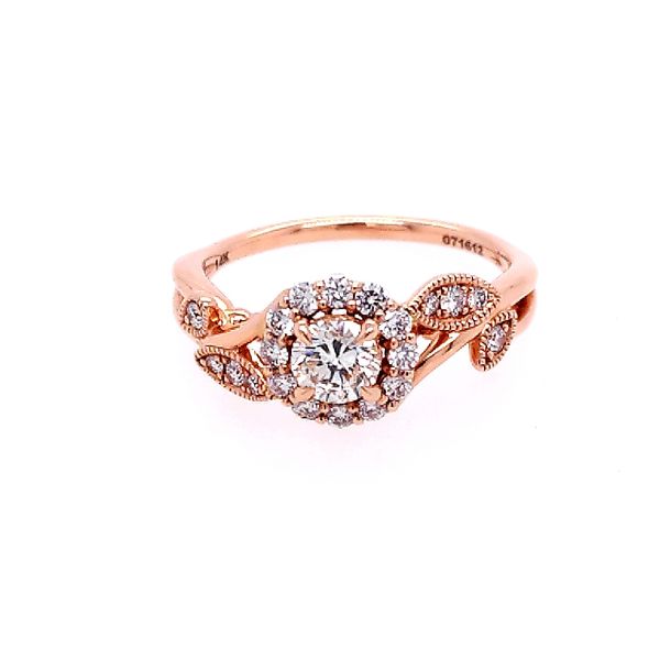 Rose Gold Diamond Halo Ring Saxons Fine Jewelers Bend, OR