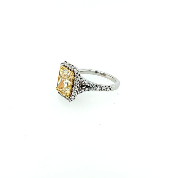 White Gold Fancy Yellow Diamond Ring Image 2 Saxons Fine Jewelers Bend, OR