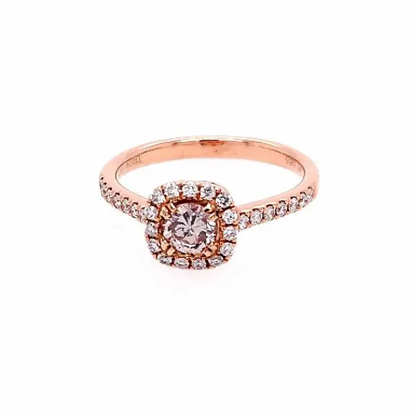 Pink Diamond Halo Engagement Ring Saxons Fine Jewelers Bend, OR