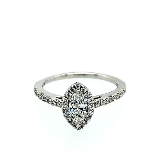 Dazzling Marquise Diamond and Halo Engagement Ring Saxons Fine Jewelers Bend, OR