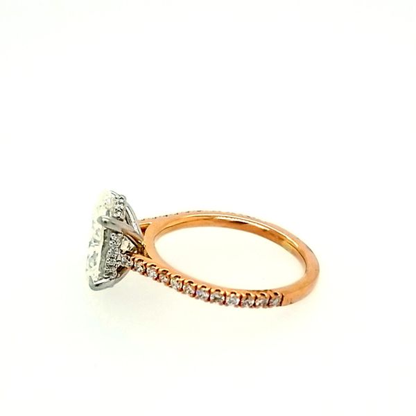 Rose Gold and Oval Diamond Ring Image 2 Saxons Fine Jewelers Bend, OR