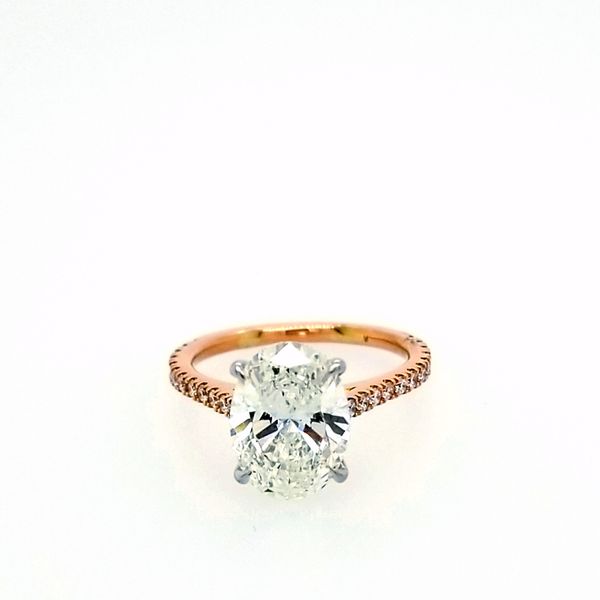Rose Gold and Oval Diamond Ring Saxons Fine Jewelers Bend, OR