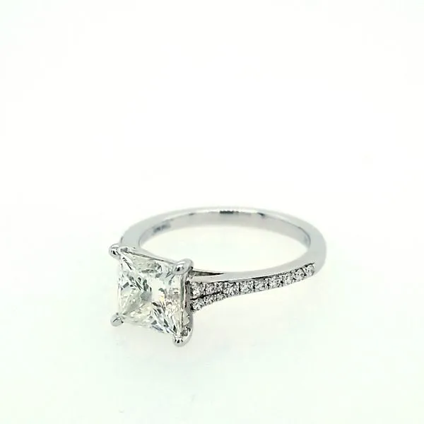 White Gold and Princess Cut Diamond Ring Saxons Fine Jewelers Bend, OR