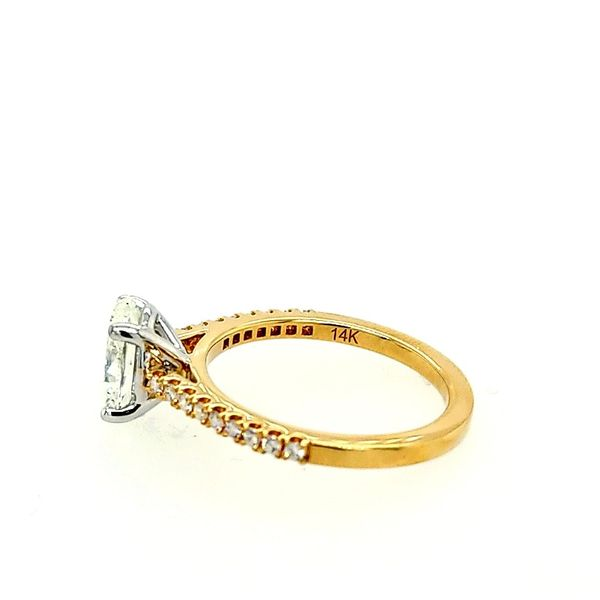 Oval Diamond Ring with Yellow Gold Image 2 Saxons Fine Jewelers Bend, OR