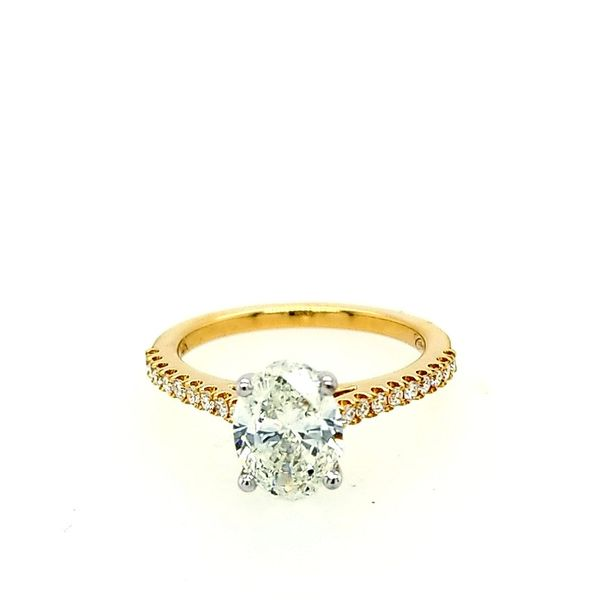 Oval Diamond Ring with Yellow Gold Saxons Fine Jewelers Bend, OR