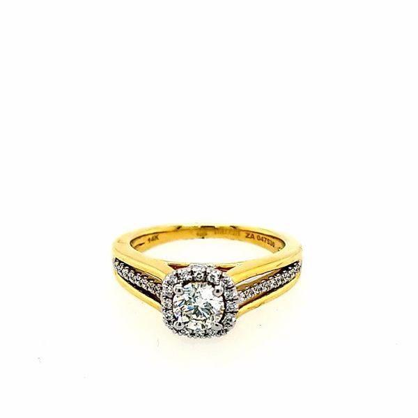 Two Tone Diamond  Halo and Diamond Halo Saxons Fine Jewelers Bend, OR