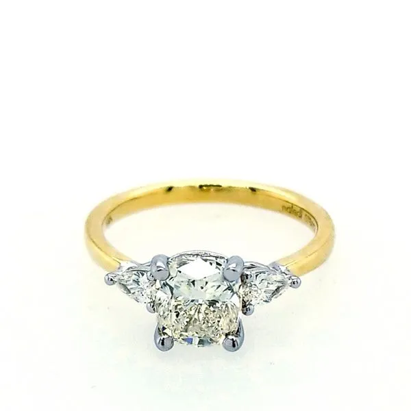 Cushion Diamond Three Stone Saxons Fine Jewelers Bend, OR