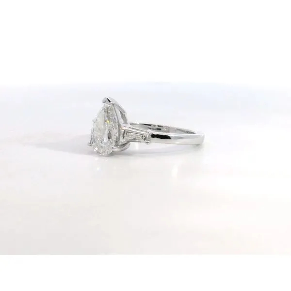 Three Stone Pear Diamond Engagement Ring 1.71ct. Image 3 Saxons Fine Jewelers Bend, OR