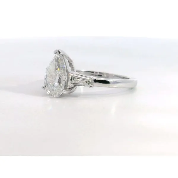 Three Stone Pear Diamond Engagement Ring 1.71ct. Image 4 Saxons Fine Jewelers Bend, OR