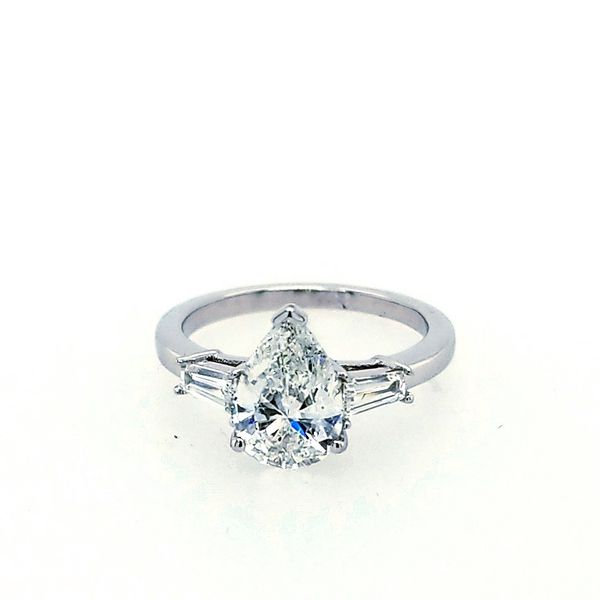 Three Stone Pear Diamond Engagement Ring Saxons Fine Jewelers Bend, OR