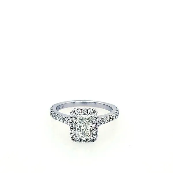 Radiant Diamond Halo Ring Saxons Fine Jewelers Bend, OR