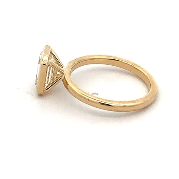 Yellow Gold Emerald Cut Diamond Engagement Ring Image 2 Saxons Fine Jewelers Bend, OR