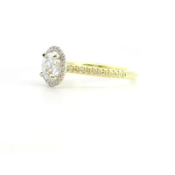 14 Karat Round Diamond Halo Diamond Ring Image 3 Saxons Fine Jewelers Bend, OR