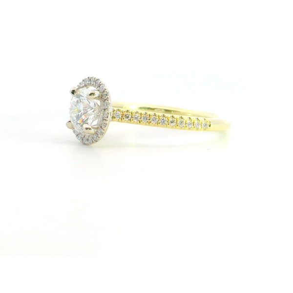 14 Karat Round Diamond Halo Diamond Ring Image 3 Saxons Fine Jewelers Bend, OR