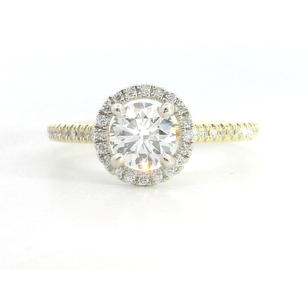 14 Karat Round Diamond Halo Diamond Ring Saxons Fine Jewelers Bend, OR