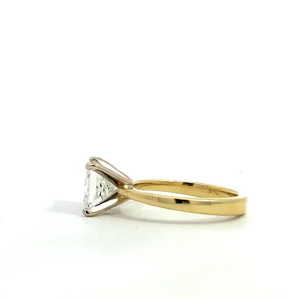18 Karat Yellow Gold/White Gold Princess Cut Diamond Solitaire Ring Image 2 Saxons Fine Jewelers Bend, OR