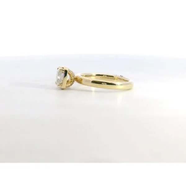 Gabriel & Co. 14 Karat Yellow Gold Cushion Cut Diamond Prong Solitaire Ring Image 2 Saxons Fine Jewelers Bend, OR