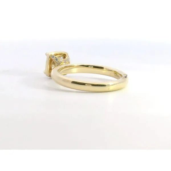 Gabriel & Co. 14 Karat Yellow Gold Cushion Cut Diamond Prong Solitaire Ring Image 3 Saxons Fine Jewelers Bend, OR