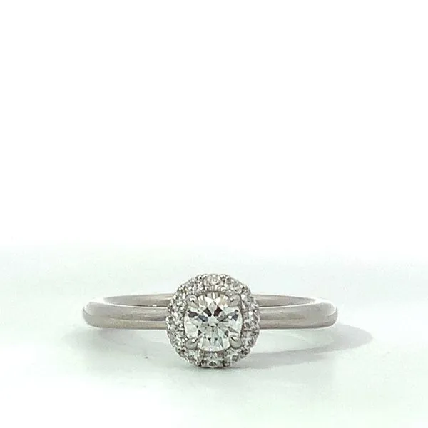 Hearts on Fire. Platinum Diamond Vela Halo Ring Saxons Fine Jewelers Bend, OR