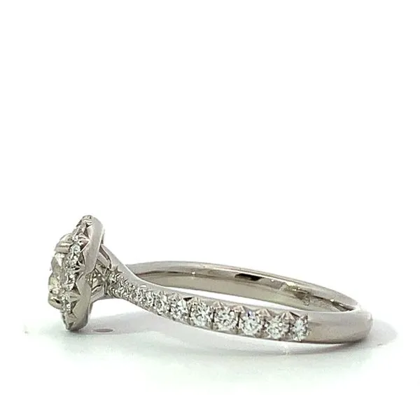 Hearts on Fire. Platinum Diamond Vela Halo Ring Image 2 Saxons Fine Jewelers Bend, OR